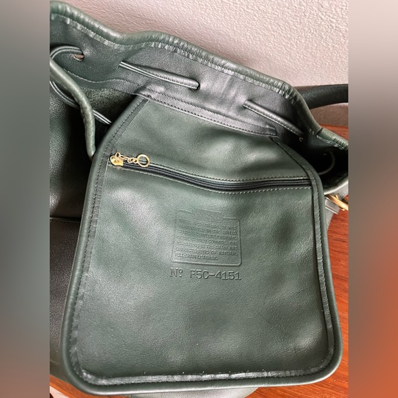 Vintage Bottle Green Coach Thompson Drawstring - Style 4151 - Picture 13 of 15